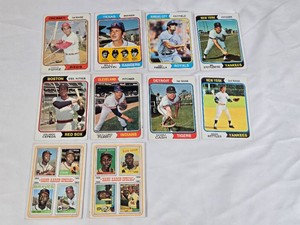 Lot of 10 Vintage 1974 Star Baseball Cards Featuring Players Like Tony Perez and Gaylord Perry