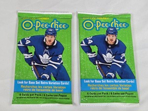 Lot of 2 Unopened Packs of 2021-22 O-Pee-Chee Hockey Cards
