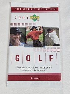 Unopened Pack of 2001 Upper Deck Golf - Possible Tiger Woods Rookie Auto