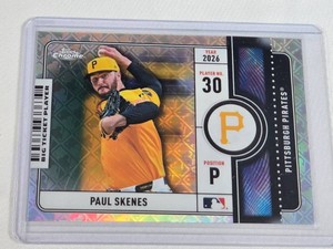 Paul Skenes 2026 Topps Chrome Logoman Refractor #BTP-14 - Pittsburgh Pirates Baseball Card