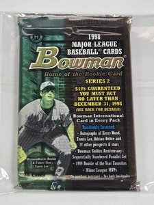 Unopened Pack of 1998 Bowman Series 2 Baseball Cards