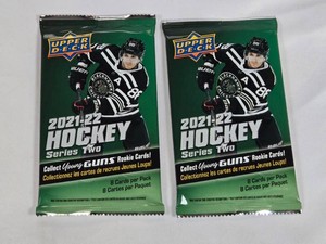 Lot of 2 Unopened Packs of 2021-22 Upper Deck Hockey Series Two