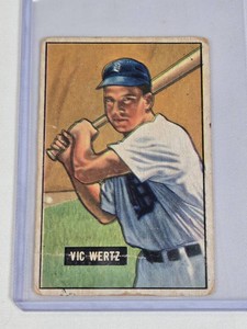 Vic Wertz 1951 Bowman #176 - Detroit Tigers Vintage Baseball Card