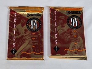 Lot of 2 Unopened Packs of 1994 Donruss Series 2 Baseball Cards