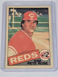 RARE Pete Rose 1985 Topps Tiffany #600 - Cincinnati Reds Baseball Card Vintage