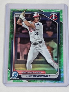 Luke Keaschall Rookie 2024 Bowman Chrome Green Refractor #BCP-122 - Minnesota Twins Baseball Card