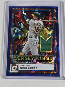 Nick Kurtz 2026 Panini Donruss Jersey Kings Cracked Ice Relic #JK-NK - Oakland Baseball Card