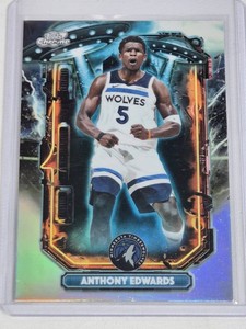 Anthony Edwards 2026 Topps Chrome Refractor ET-2 - Minnesota Timberwolves Basketball Card