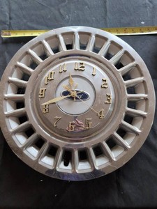 Ford Hubcap Wall Clock Custom Quartz Garage Man Cave Decor 14in