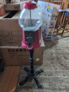 Vintage Style Floor Standing Gumball Machine on Cast Iron Base