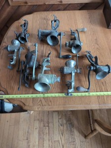 Antique Universal & Enterprise Cast Iron Meat Grinders Hand Crank Lot
