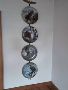 Hamilton Collection Bald Eagle Decorative Plate Wall Hanging Set