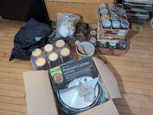 Presto Pressure Canner & Mason Jar Canning Lot w Strainer Accessories