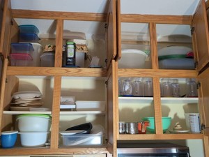 Box Lot of Assorted Tupperware Plastic Storage Containers Kitchenware