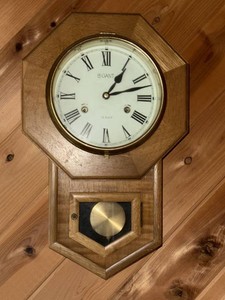 Legant 31 Day Pendulum Wall Clock Oak Finish Roman Numeral Dial