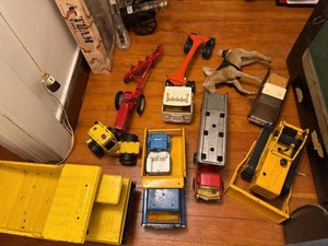 Vintage Tonka & Pressed Steel Toy Truck Vehicle Lot Farm Construction