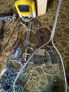 Assorted Marine Fishing Gear Anchors Landing Net & Tech Troll