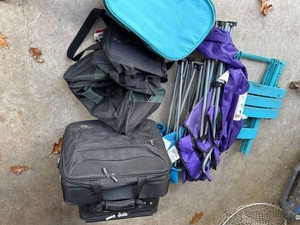 Mixed Lot Targus Rolling Bag Luggage Folding Camp Chairs Travel Gear
