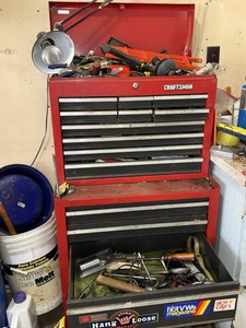 Craftsman Stacking Tool Chest w Mixed Hand Tools & Contents