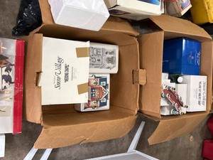 Department 56 Snow Village Christmas Houses Accessories Box Lot