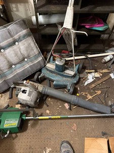Weed Eater Power Edger Lawn Mower Leaf Blower Yard Tool Lot