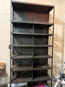 Industrial Steel Storage Shelving Unit Bin Style Shop Parts Rack