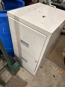 2-Drawer Metal Vertical File Cabinet Letter Size Off White Office