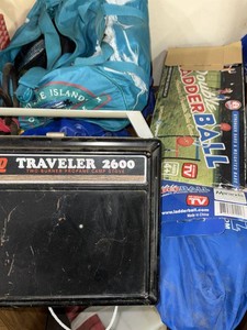 Lot of Assorted Outdoor Recreation Items Camp Stove Ladderball Game