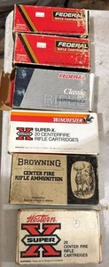 Assorted Vintage Centerfire Rifle Ammunition Federal Winchester Boxes