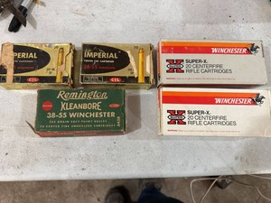 Vintage .38-55 Winchester Ammunition Box Lot Remington Imperial