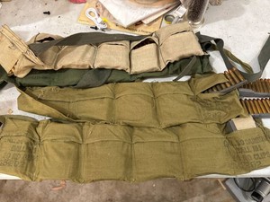 US Military .30 Carbine Bandolier Stripper Clip Ammunition Lot