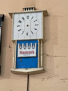 Vintage Hamms Beer Advertising Wall Clock Cuckoo House Style