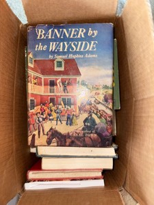 Box Lot of Vintage Books Catalogs Auto Reference & Hardcover Novels