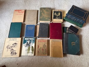 Vintage Antiquarian Book Lot Childrens Religious Decorative Bindings