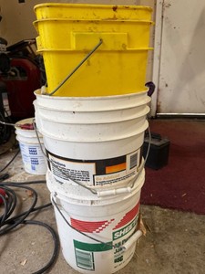 Assorted 5 Gallon Utility Buckets Plastic Shop Garage Farm Lot