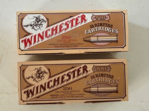 Pair of Winchester WRF .22 Rimfire 250-Round Boxes Limited Edition