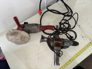 Milwaukee 6082 9in Sander Grinder & Black & Decker 12in Drill