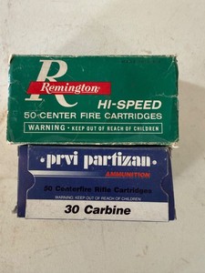 Prvi Partizan 30 Carbine & Remington Hi-Speed Cartridge Lot