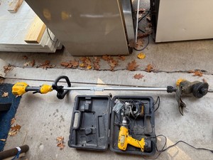 DeWalt Cordless Tool Lot String Trimmer & DW952 Drill Kit w Case