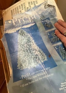 Walmart Prelit Oregon Pine Christmas Tree 650 Clear Lights Boxed