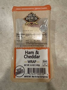 16x Ham & Cheddar Wrap-Frozen
