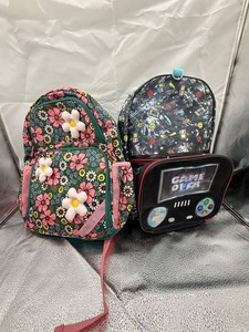 Backpack Assortment - Floral & Retro Gaming Designs (Lot of 2)