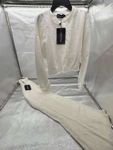 PrettyLittleThing Cream Knit Sweater & Pants Set (2pc)