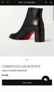 $1,295 authentic Christian Louboutin Adoxa 70 Leather Ankle Boots