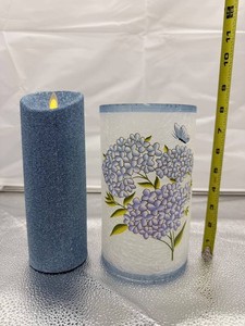 New Flameless LED Candle & Hydrangea Glass Candle Holder Mixed Lot