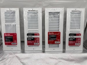 Everbilt 12 X 4 in Ceiling & Wall Registers (Lot of 4)