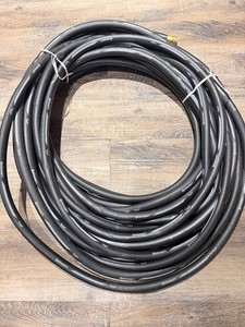 Continental 100-Foot Black Rubber Hose With Brass Fitting