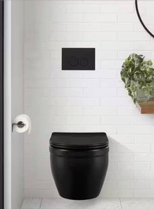 Swiss Madison SM-WC001B Black Wall-Mount Flush Push Button Plate