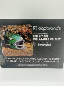 LogoBrands Officially Licensed LED Lit 4ft Inflatable Helmet