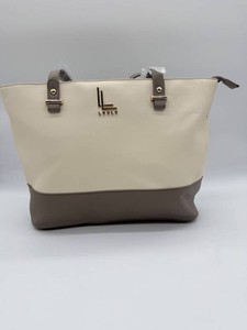 Loulou Two-Tone Tote Bag With Zippered Pocket
